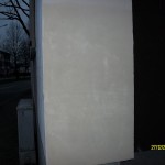 Graffitientfernung gestrichene Wand