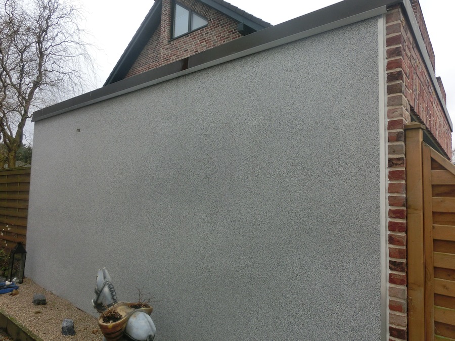 ...Bundsteinputz verkleiden.