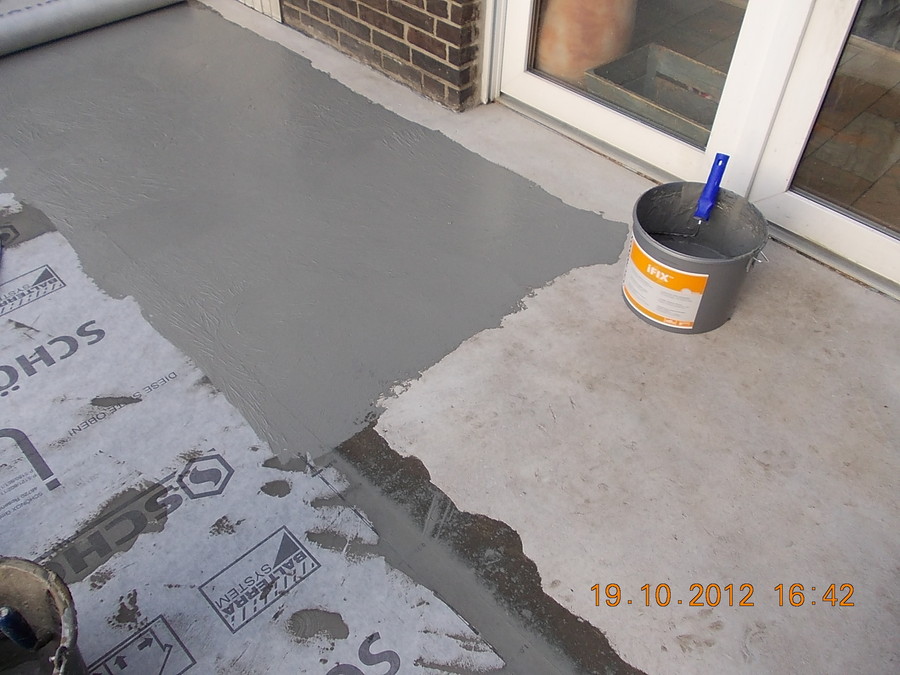 Terrasse mit Steinteppich